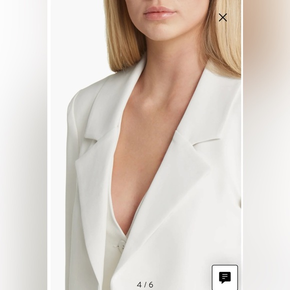NWT For Love & Lemons Alysa Blazer Mini Dress / Ivory / Size Small - Picture 11 of 15